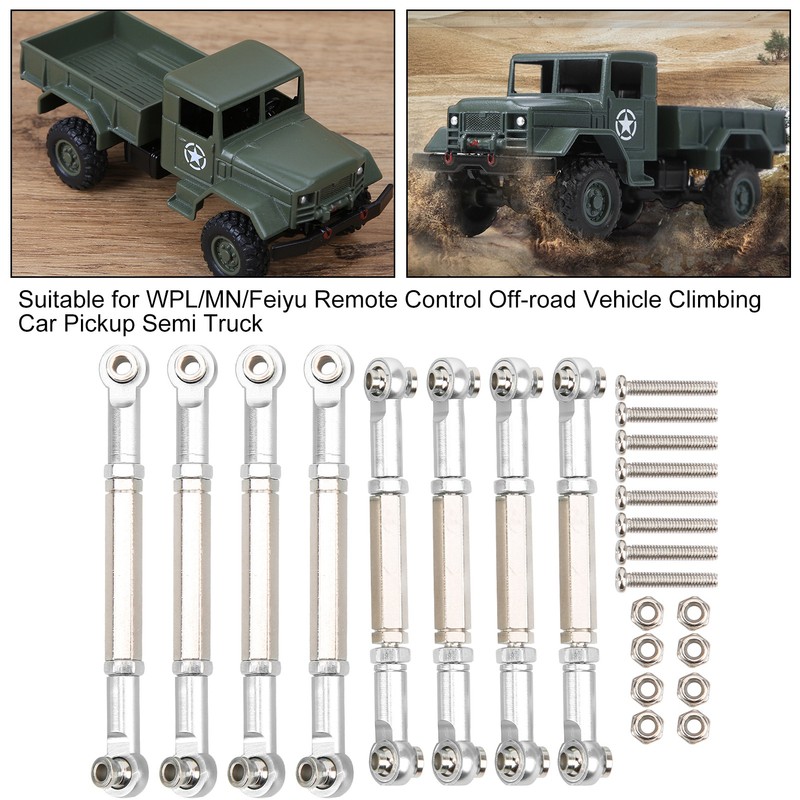 8Pcs Upgrade Metal Pull Rod Steering Pull Rod for WPL/MN/Feiyu
