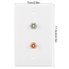 Dual RCA Connector Wall Plate RCA Insert with White Center