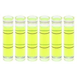 HARFINGTON 6pcs Small Cylindrical Bubble Level Vials 8x35mm PMMA Mini Horizontal Bubble Spirit Level Measuring Layout Tools for RV TV Picture Frame Hanging Tool Leveler