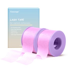 Lash Tape for Eyelash Extensions - Eyelash Tape Silicone Gel Sensitive lash Extension Tape Pain-Free Removal Breathable Micro-Porous Make Up Tape (2Rolls,1in x 4yd, Purple)