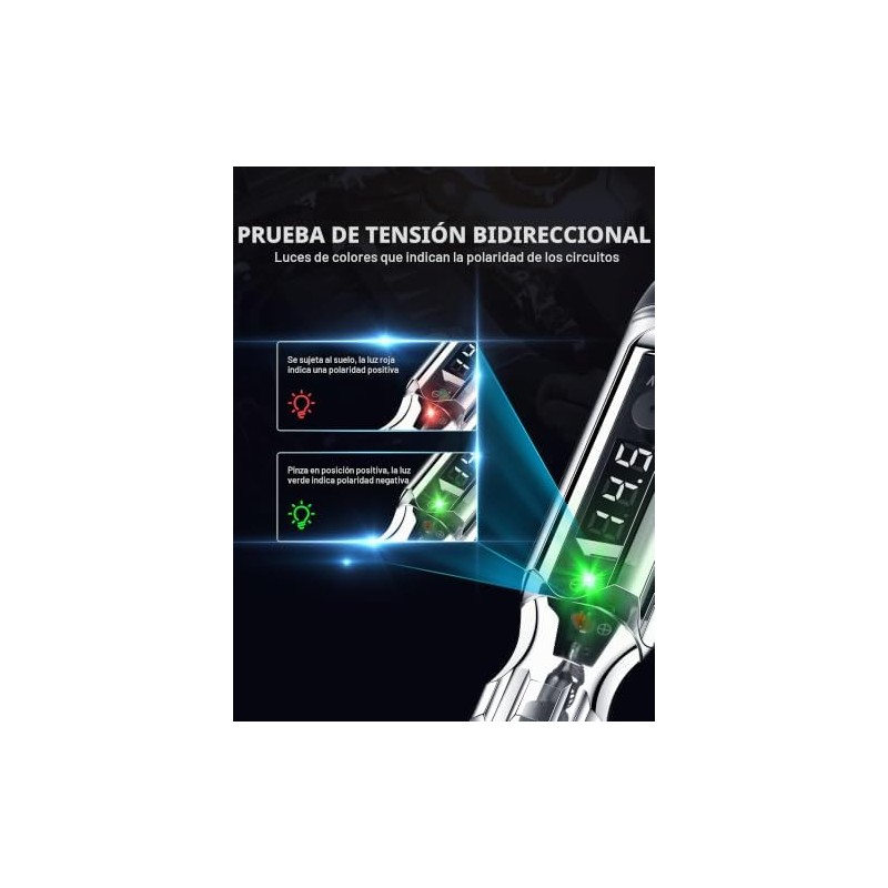 Probador de Circuito Automotriz con Buzón 3-72V Mejorado, Probador de