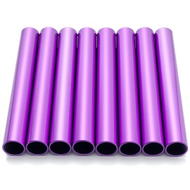 Amylove 8 Pcs Aluminum Track Field Relay Batons Race Equipments for Running Race Team Sports Practice Athlete Corrosion Resistant High Strength Smooth Surface(Purple)