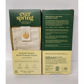 Ever spring Scented Sachet Multi-Purpose Pouch Lemon & Mint / Pack of 2
