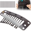 100pcs 10 Teeth Wig Clip Stainless Steel DIY Hairpiece Snap