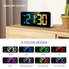 OQIMAX Digital Alarm Clock LED Display RGB Alarm Clocks Bedside
