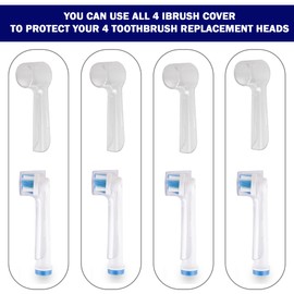 iBrush 4 Pieces Toothbrush Cover Durable Cover Compatible with Oral-B Electric Toothbrush Cover Caps