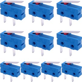 Taiss 10pcs Micro Switch 250V 5A 2 Pin 1NO Handle Limit Switch Tact Switch Sensitive Micro Switches Long Life 1 Million Life KW11-3Z-08