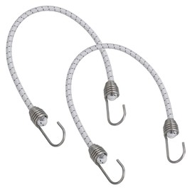 2pk 30" Bungee Rope With Stainless Steel Hooks Cords Shock Elastic Marine Boat