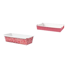 Demmler Baking Mould Set - Contains Baking and Casserole Dish and XXL Baking Tin - Colour: Red - Total of 5 - Made in Germany