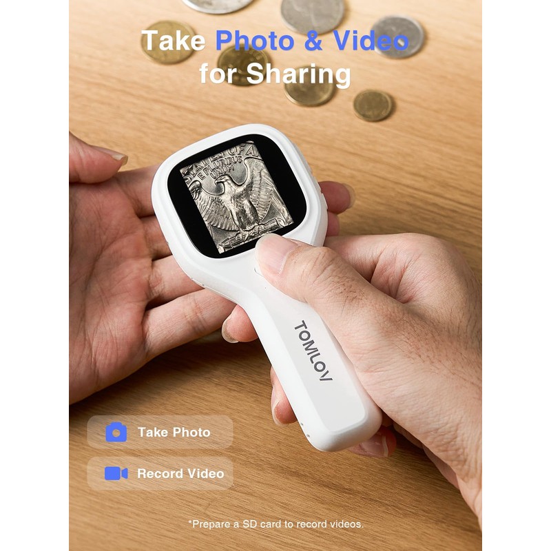 TOMLOV P10 Evo Handheld Microscope for Kids, 20X Portable Insects