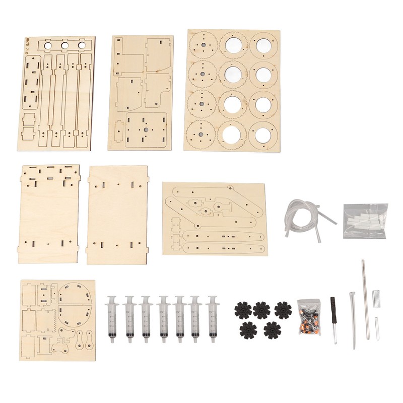 Wooden Hydraulic Excavator DIY Manual Detachable Educational Stimulation Hydraulic Excavator