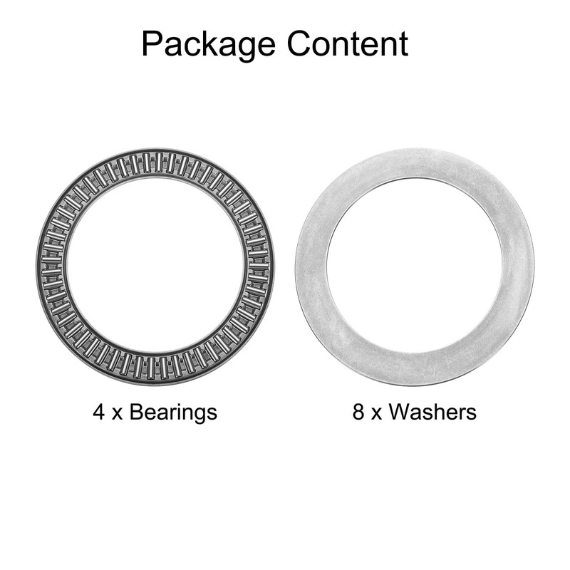 QUARKZMAN 4 Sets AXK6590+2AS Pressure Needle Bearing with Washers 65