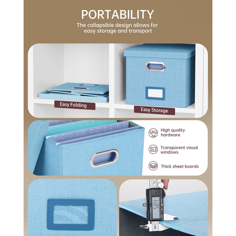 Oterri File Organizer, File Box, File Cabinet for Letter File