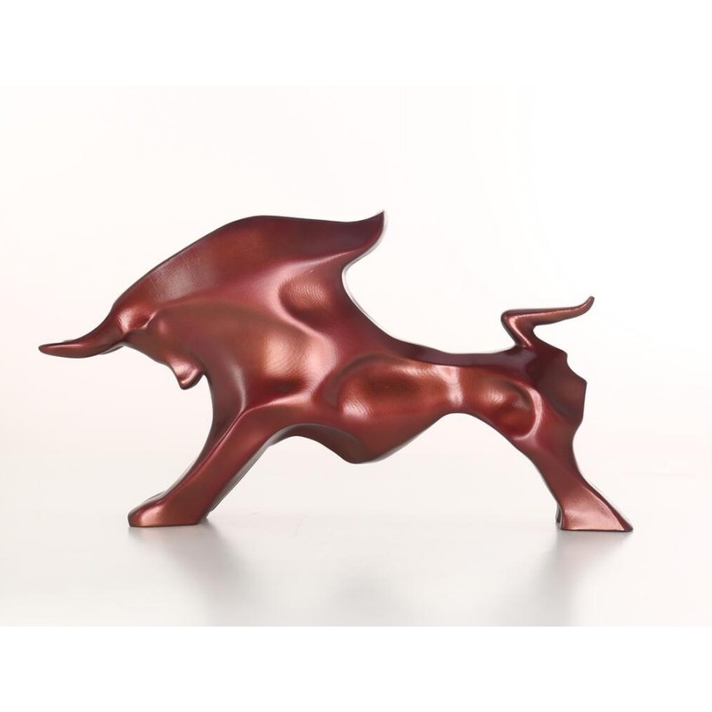 Abstract Bull Statue Animal Figurine Decor Resin Craft Fashion Desktop