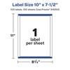 Avery Matte White Rectangle Labels with Sure Feed, 10" x
