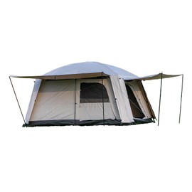 MOQI 4-6 Person Cabin Tent Portable Large Family Camping Tent with Full Rainfly Large Porch, Waterproof Glamping Tent with 2 Rooms 2 Vestibules for Outdoor