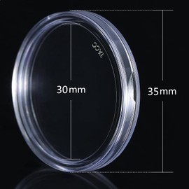 Ettonsun 100Pcs 30mm Coin Holder Capsules for Collectors Coin Collection Display Case Storage Container Coin Collection Supplies, Clear Round Coin Protectors Plastic