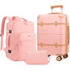 Mosslly Luggage Sets 3 Piece, Expandable 100% PC Hardshell Suitcase