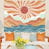 Lunerfex Boho Sun Tapestry Sunset Wall Tapestry, Mountain Tapestries for