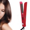 Professional Red Hair Straightener Titanium Curler Straightening Curling Rhinestone Flat