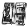 Generice Juego De Cortaúñas D/acero Inox. P/manicura, Pedicura, 19 Pz