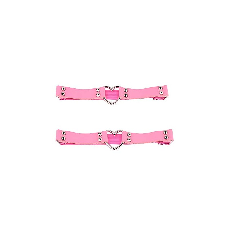 2Pcs Adjustable Punk Rock Thigh Garter Heart Leg Garter Belts