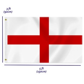 3×5 FT England Flag, Large 75D British National Outdoor Banner,Decor For Patio Garden With Brass Gromment