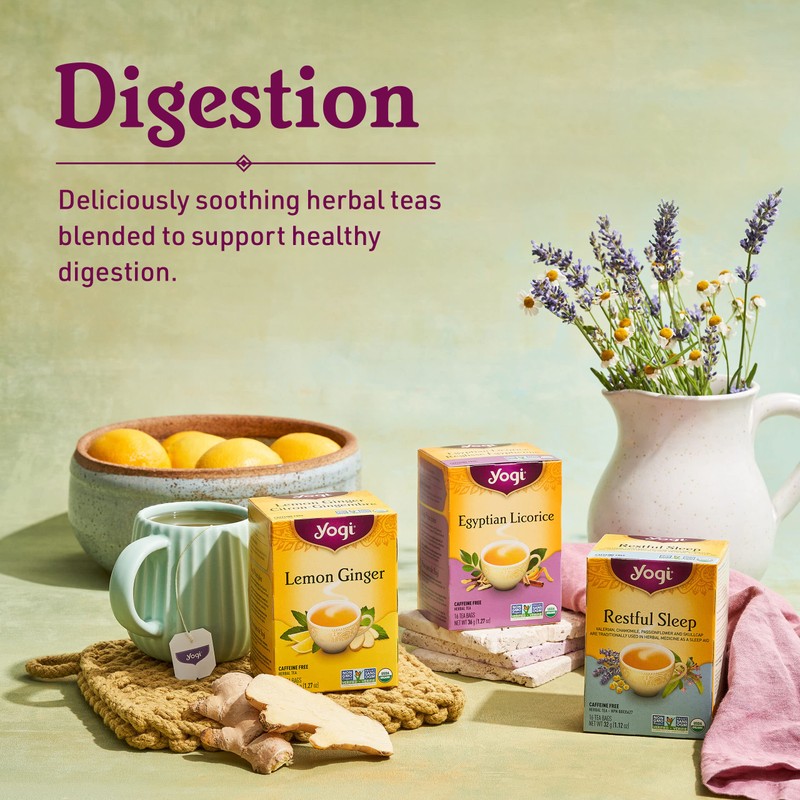 Yogi Tea - Lemon Ginger Tea - 6 Pack, 96