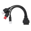 3 in 1 OBD Diagnostic Cable High Flexibility Plastic Plug