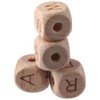 diyhub 112 Pcs Letter Wooden Cube Alphabet Beads,Large Hole Wood