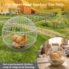SORENCUT 17.7 Inch Metal Chicken Ball Cage, Large Rolling Chicken