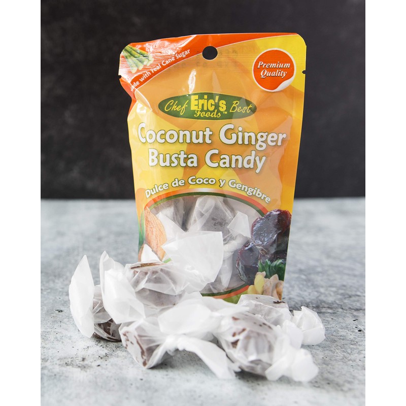 Chef Eric's Coconut Ginger Busta Candy, Jamaican candy like Colombian