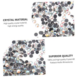 IWOWHERO 1440pcs Crystal Ab Rhinestones for Jewelry Clothing and Bag Decoration Easy to Apply Resin Flatback Gems for Crafts