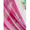 Wedding Arch Drapes Deep Pink Sheer Backdrop Curtains Rose Pink