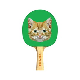 Geomeowtric Designer Ping Pong Paddle - Ultimate Recreational and Performance-Level Table Tennis Racket with an Ergonomic Wooden Handle, ITTF Approved Rubber