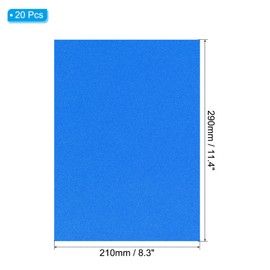 PATIKIL Sanded Pastel Art Papers, 20Pcs 8.3x11.4" Colored Pastel Papers for Pastels, Crayons, Pencils and Charcoal, Blue