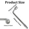 PDETVEO 19mm Lug Nut Wrench, L-Type Hexagon Wrench, Spare Tire