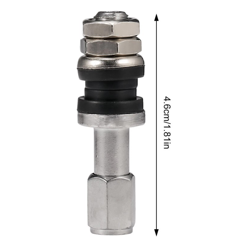 GEARZAAR 10x Stainless Steel Wheel Tire Valve Stems Hight Pressure