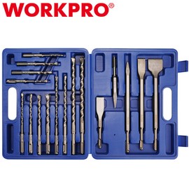 WORKPRO 17-Piece SDS-Plus Rotary Hammer Drill Bits Chisel Set High-Quality Bits