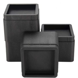 Teabelle Black Stackable Bed and Furniture Risers 3 Inch Heavy Duty Bed Lifts for Sofa Couch Chair Table Additional 3 or 6 Inch Height or Storage