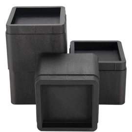 Teabelle Black Stackable Bed and Furniture Risers 3 Inch Heavy Duty Bed Lifts for Sofa Couch Chair Table Additional 3 or 6 Inch Height or Storage