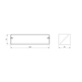 Steinberg14 White 220 x 55 mm Duct Connector with Backflow Flap, Flat Duct Connector with Backflow Flap