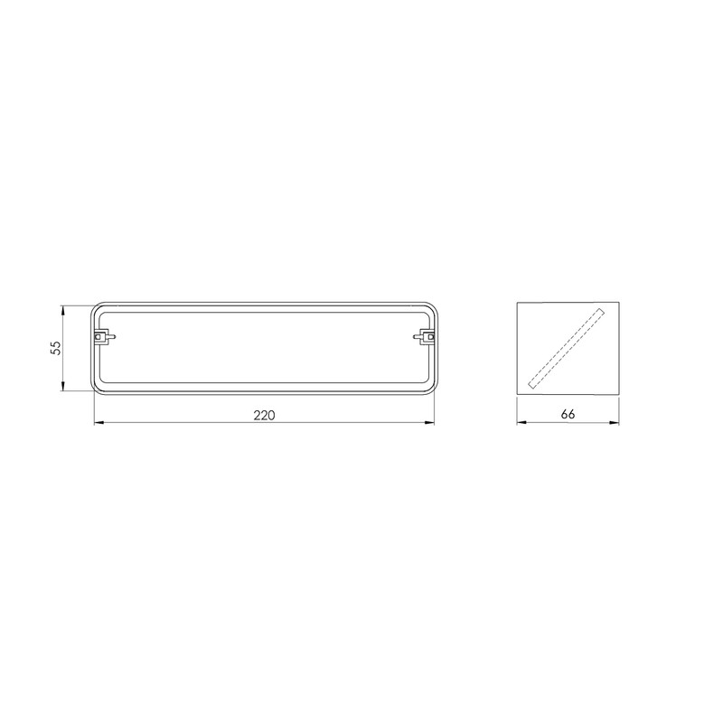 Steinberg14 White 220 x 55 mm Duct Connector with Backflow
