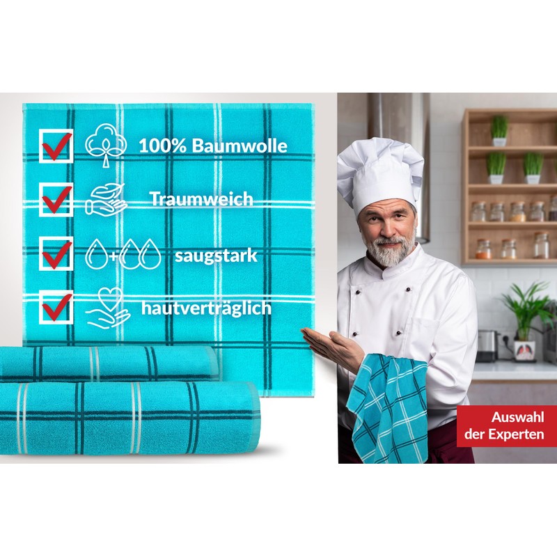 Lashuma Lyon Nautic Terry Tea Towels Set of 3 50