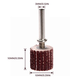 10Pcs 240# Grit Dia 3/8" 10mm Sanding Sandpaper Flap Wheel for Dremel Rotary Set