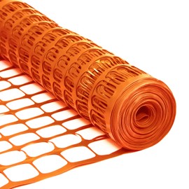 Sunnyglade 4 X100 Ft Outdoor Snow Fence Plastic Safety Temporary Garden Netting for Poultry,Rabbits, Chicken, Dogs（Orange）