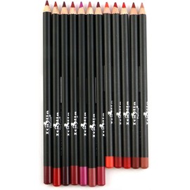 ITALIA DELUXE - Set de 12 Delineadores Labiales - Colores Intensos - Duración Prolongada - Vibrante -Resistente - Hecho en USA