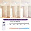 FUMLTP 52inch Flush Mount Ceiling Fans with Lights and Remote/APP