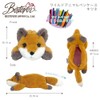BESTEVER Wild Animal Pen Case, Plush Pouch, Pencil Case, Fox