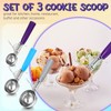 Reallnaive 3 Pcs Release Cookie Scoops Ice Cream Scooper with